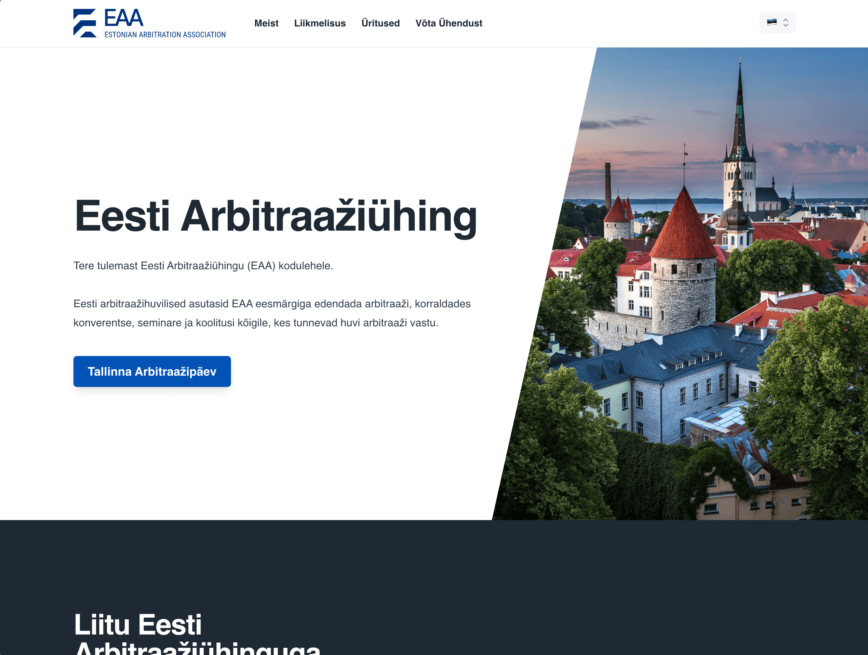 Estonian Arbitration - multi-language legal services web application